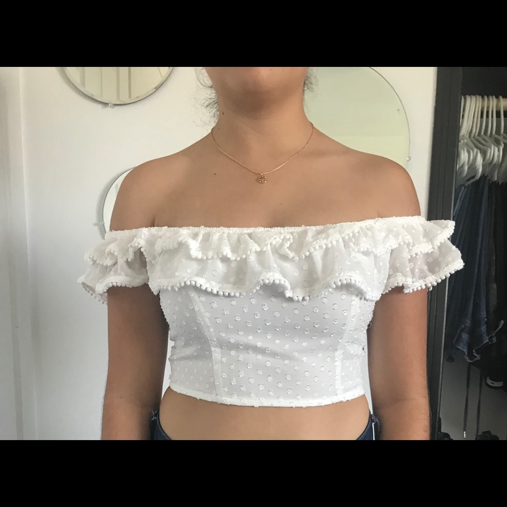 Off the shoulder crop top
